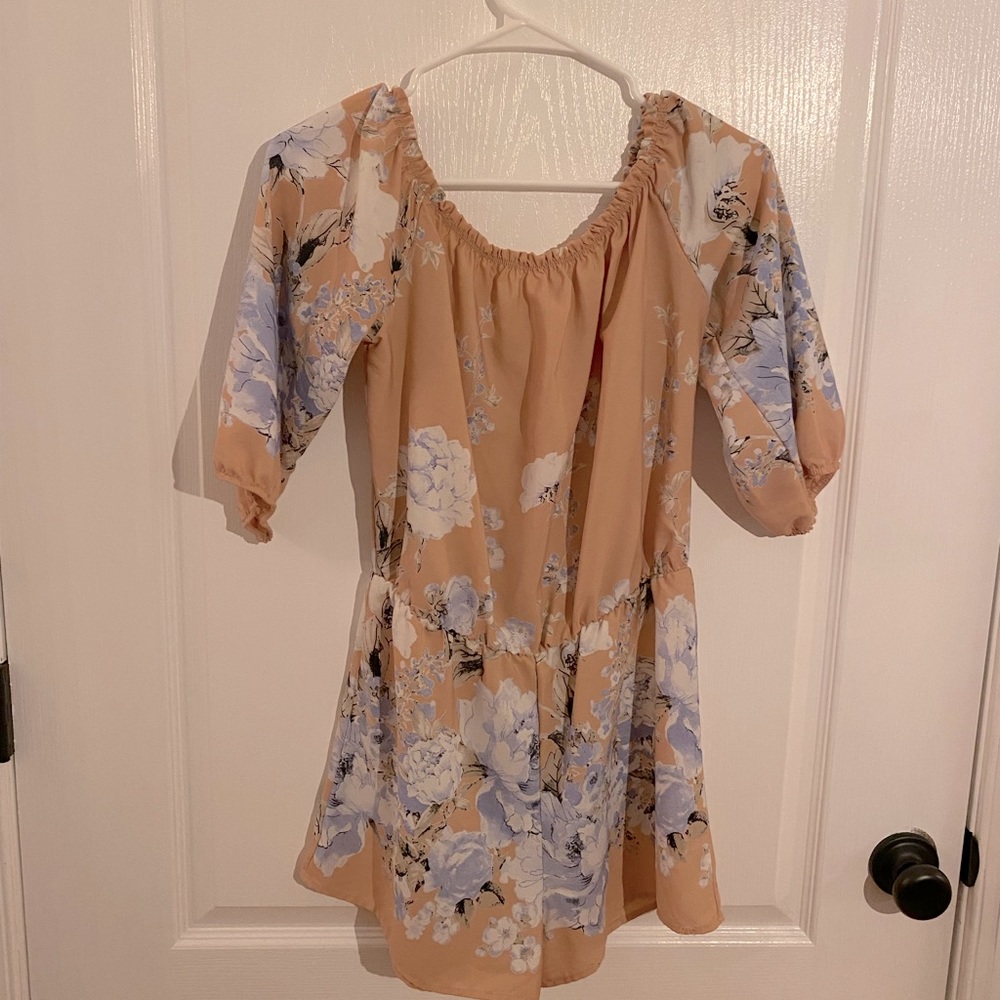 Pink Floral Romper